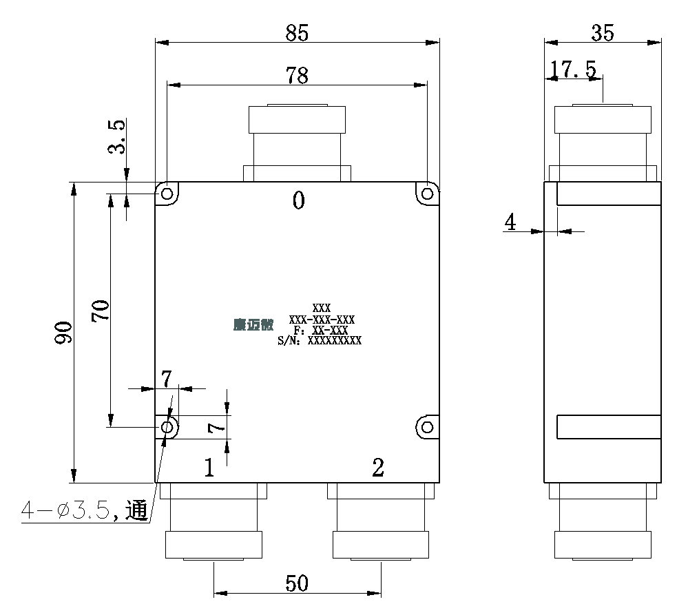 ZPD25-2M400-800-689 Power divider