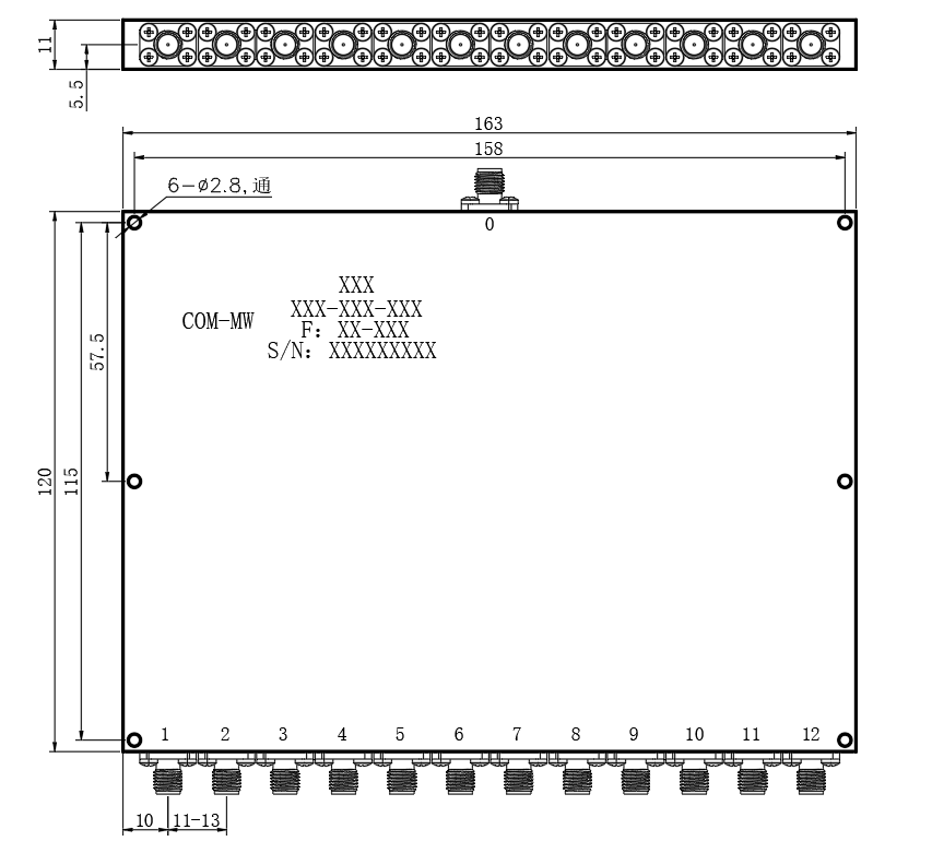 ZPD25-12M1-6G-3806 功分器
