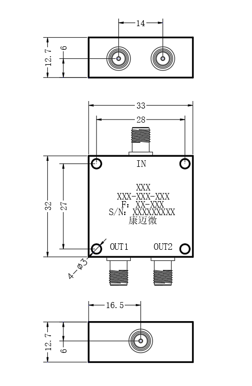 ZPD20-2C3.5-6.5G-021 Power divider