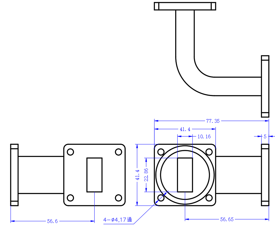 DWG8-BJ100S105-2826 Waveguide Connection