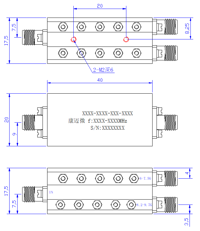 ZCB5-C6-9.7G-3294 Diplexer