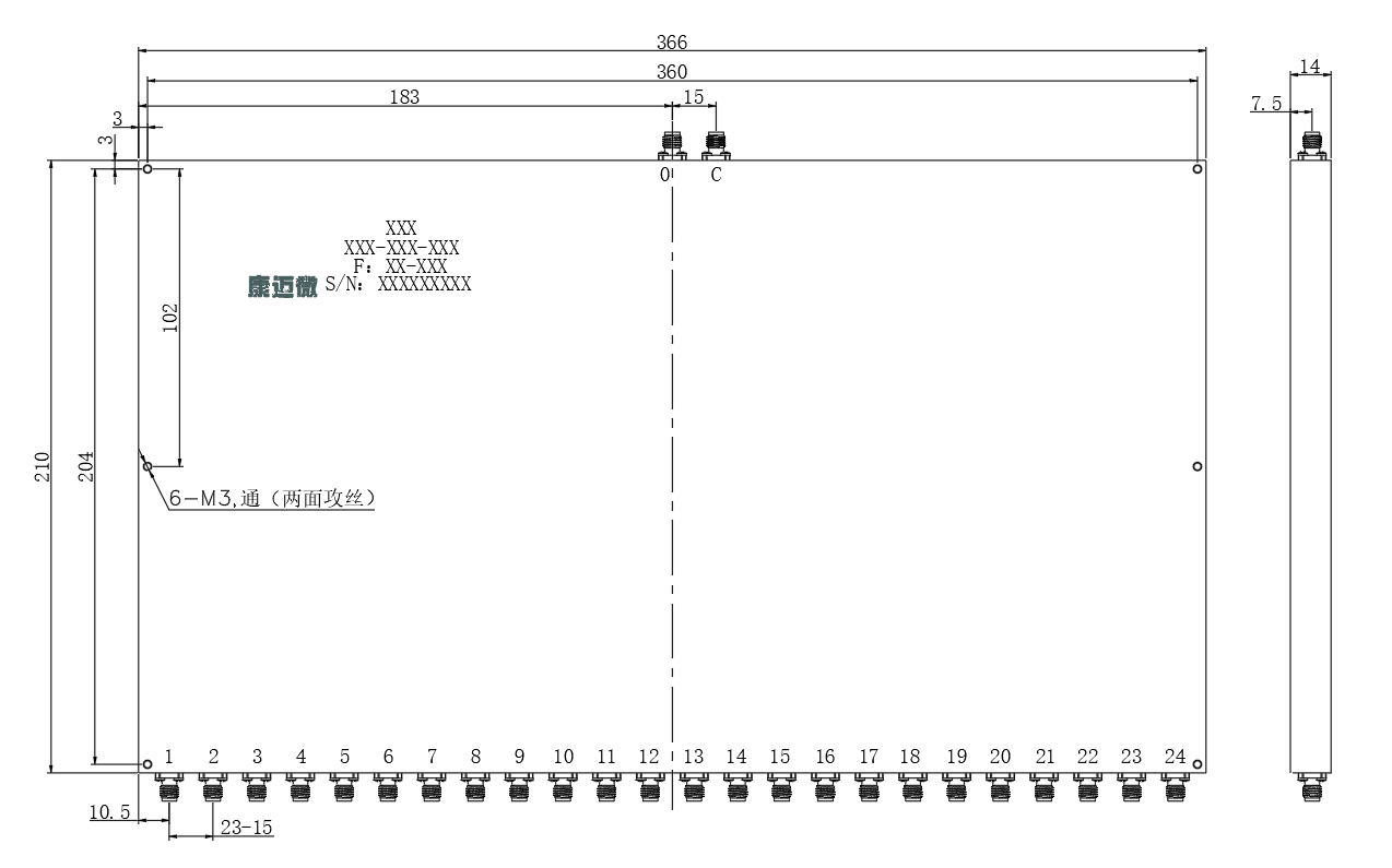 ZPD25-24M350-2000-3671 Power divider