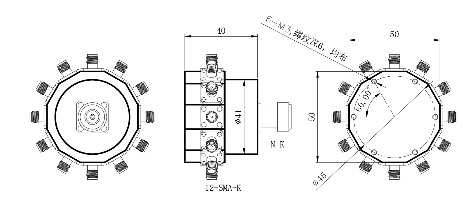 ZPD8-12C8-12G-1976 Power divider