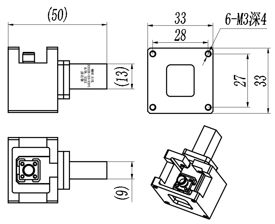 ZLB7-Y32-38G-2348 Right-handed horn antenna