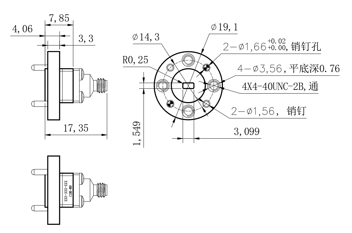 D25-BWC7401.0K-182 Waveguide adapter