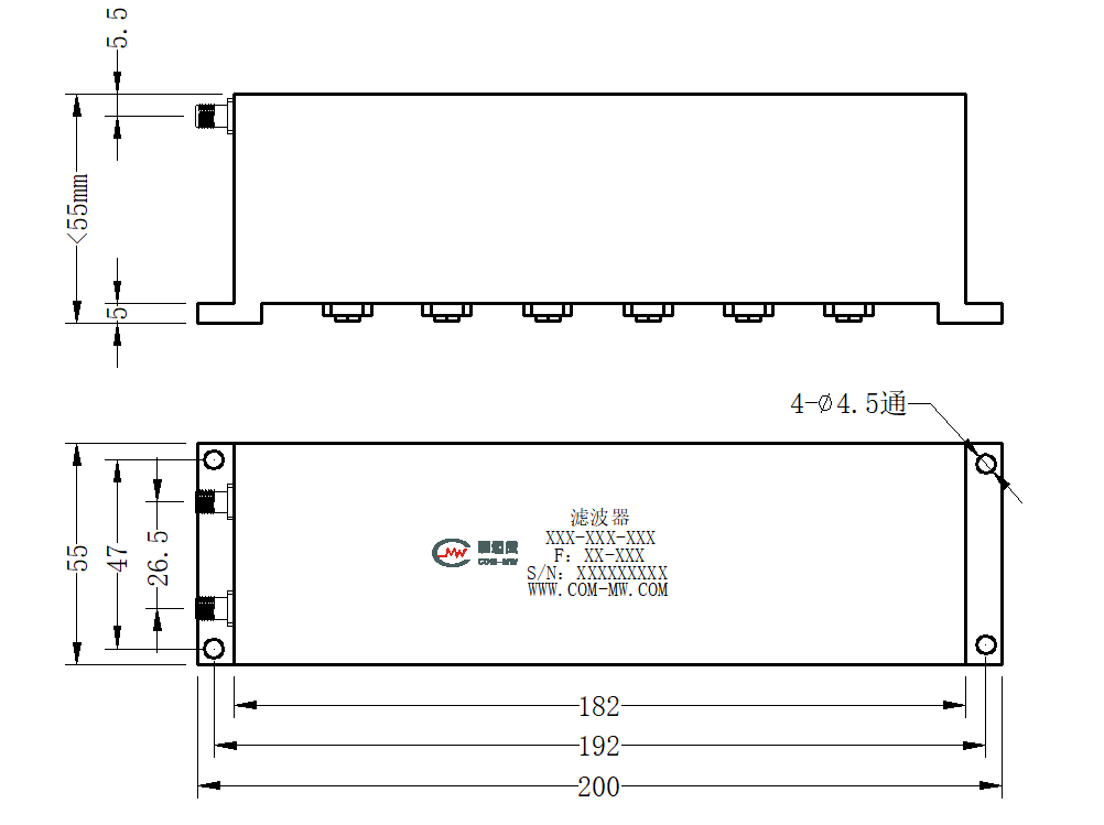 OQZBSF6-C1608-1624-4538 Notch filter