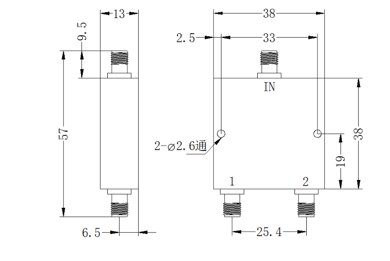 ZPD2-2M2-4G-2918 Power divider