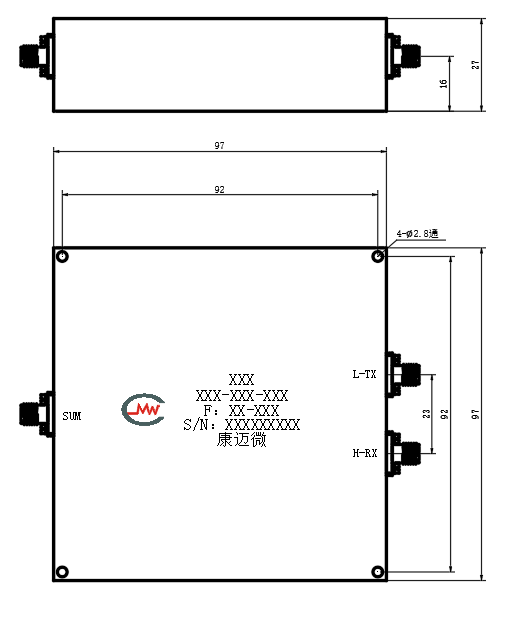 ZCB3-C2018-2300-4435 Diplexer