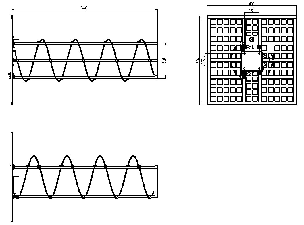 ZLX7-Y300-380-286 Spiral antenna