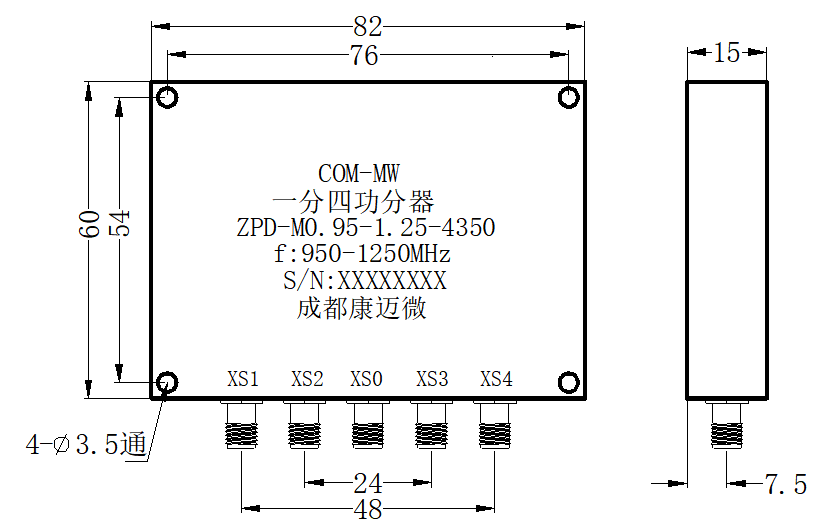 ZPD-M0.95-1.25-4350 Power divider