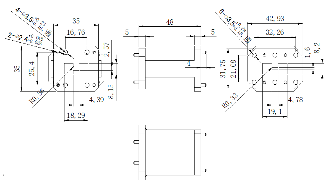 D8-BW650D500D-1604 Waveguide adapter