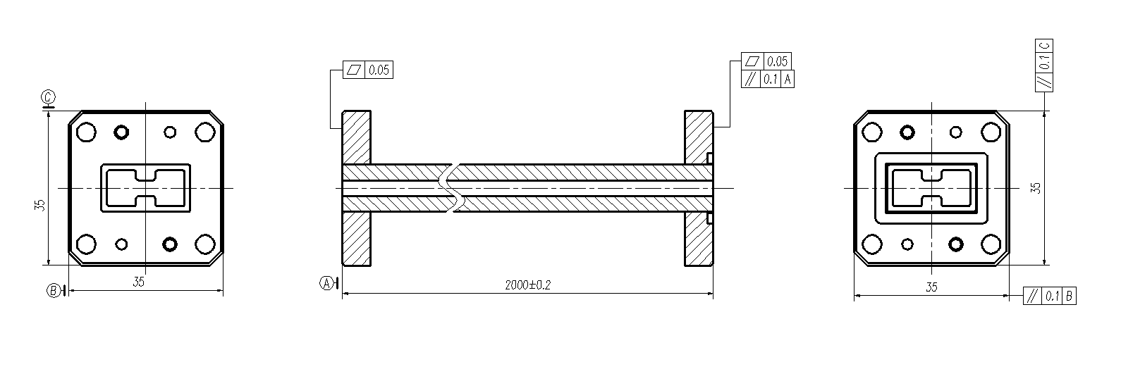 DWG7-24JS7500S2000-1455 波导连接
