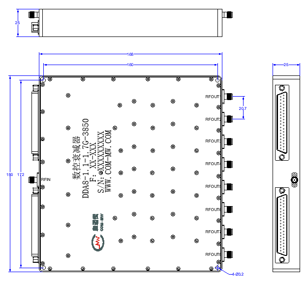 DDA8-1.1-1.7G-3850 Digital attenuator