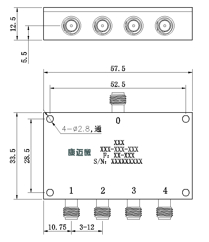 ZPD25-4M110-225-495 Power divider