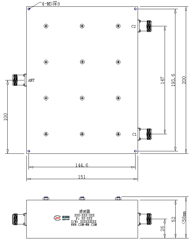 ZCB6-2C850-928-5584 Diplexer
