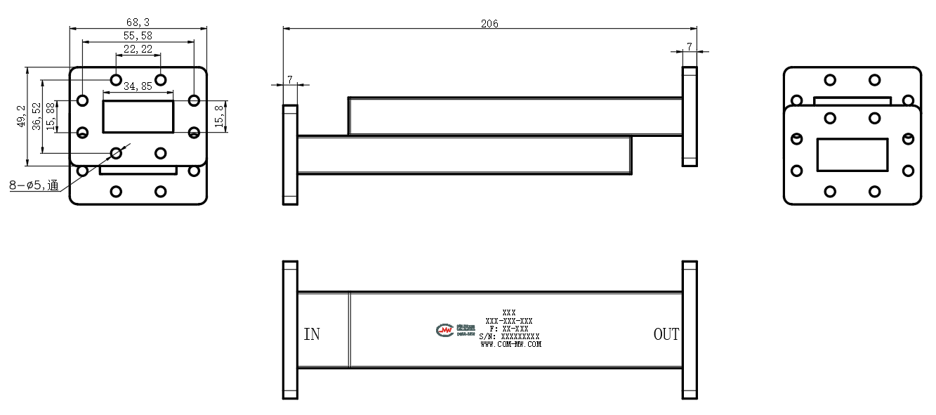 DA8-3025-5.38-8.17G-3428 Attenuator