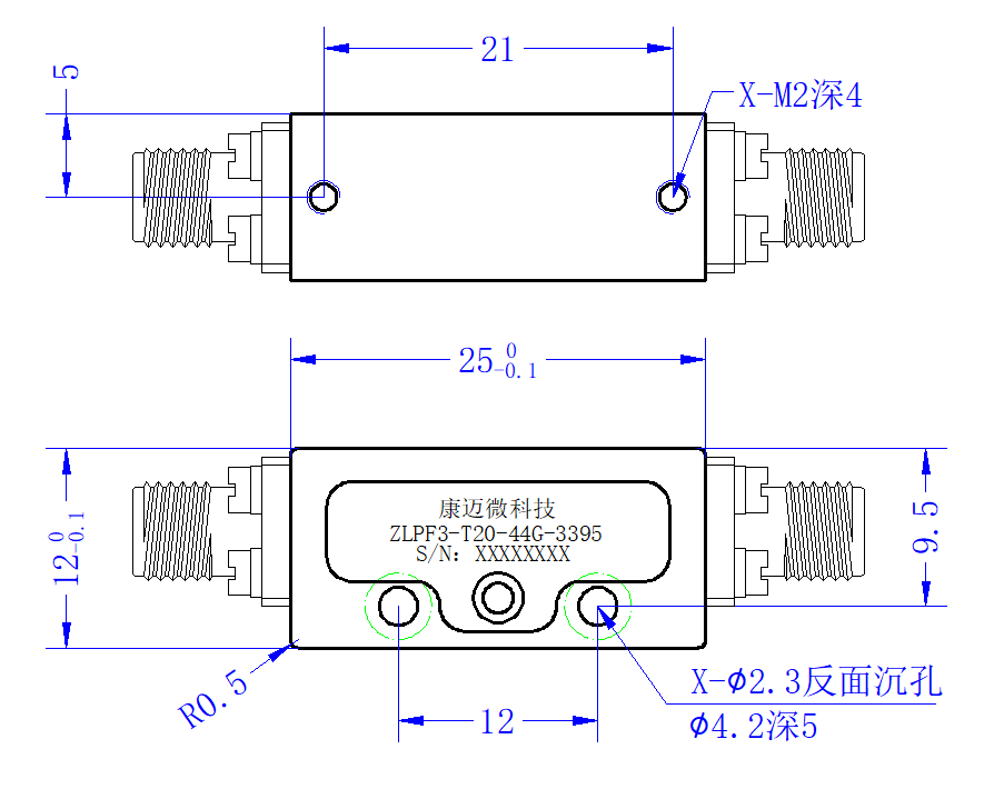 ZLPF3-T20-44G-3395 滤波器