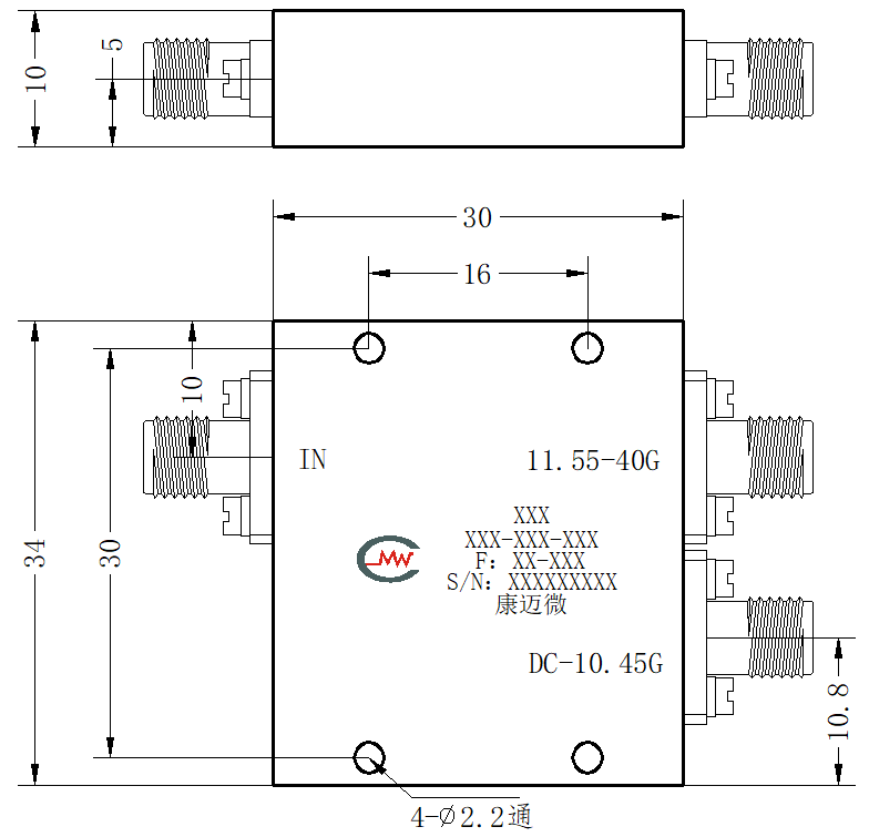 ZCB4-M11-40G-1663 Diplexer
