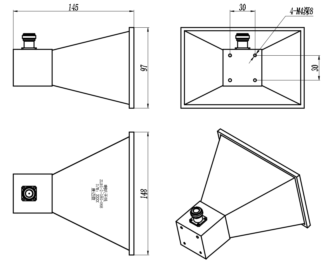 ZLBS-2-18G-068 Horn Antenna