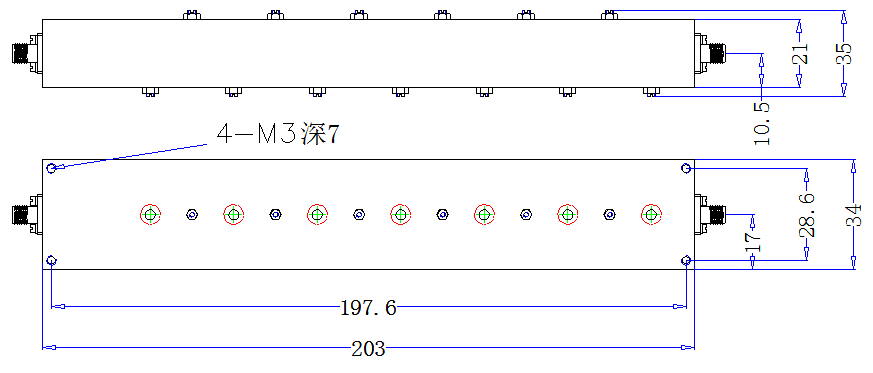 OQ-ZBF6-C2200-1200-SMA Filter