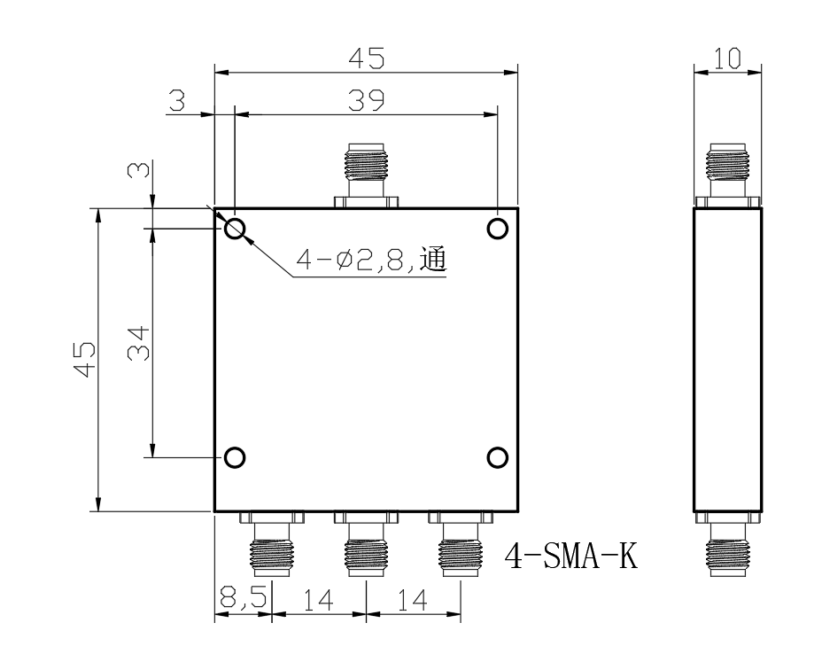 ZPD8-3M14-20G-1966 Power divider