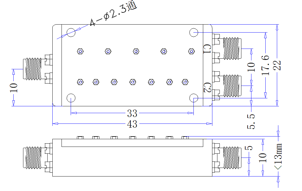 ZCB6-C17-30G-5843 Diplexer