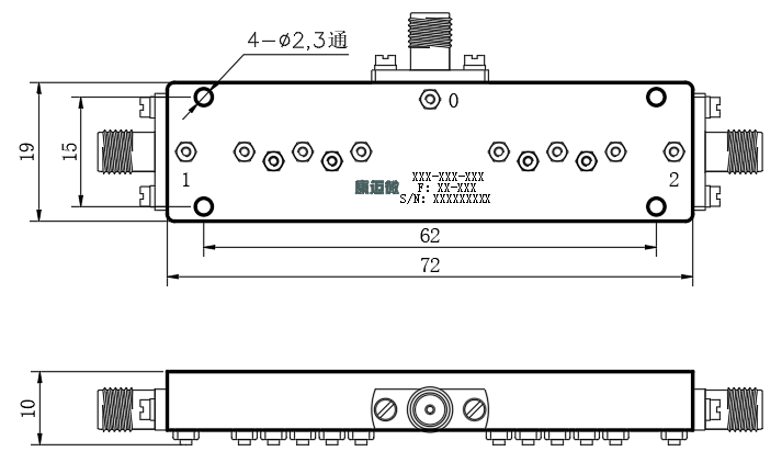 ZCB25-2C59.3-64G-3527 Diplexer