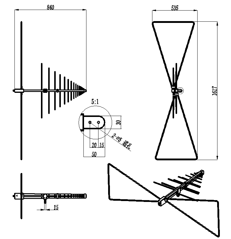 ZDS7-30-800-854 LP Antenna