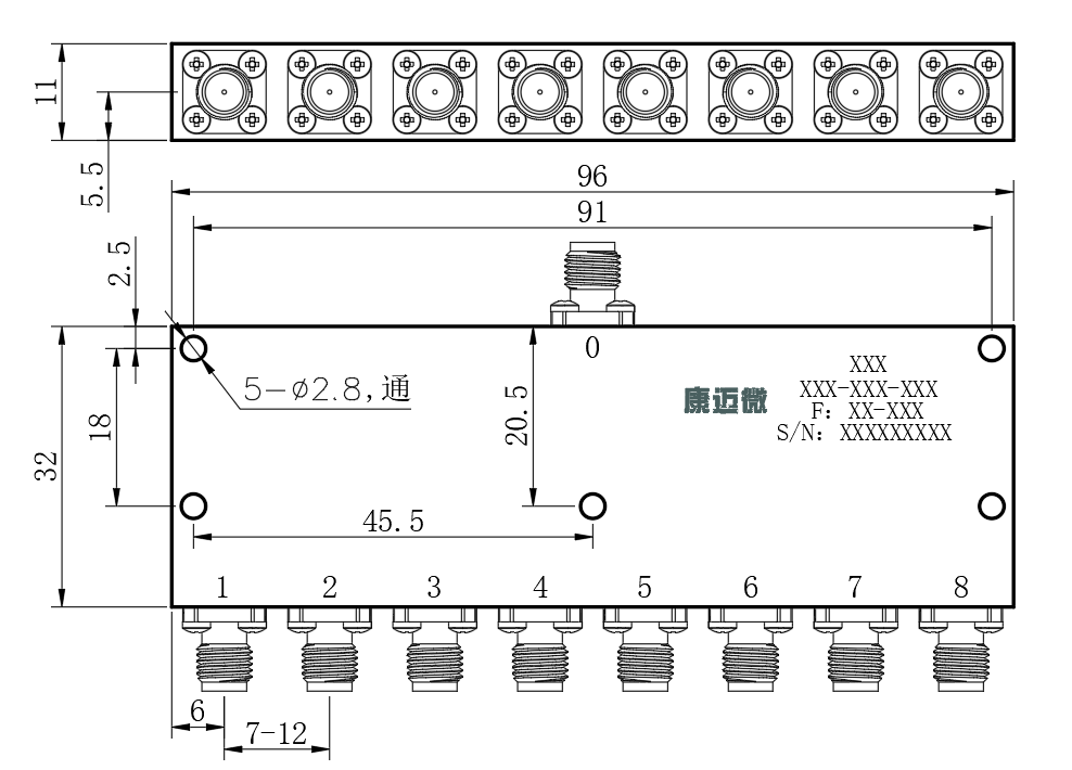 ZPD25-8M0-26.5G-996 Power divider