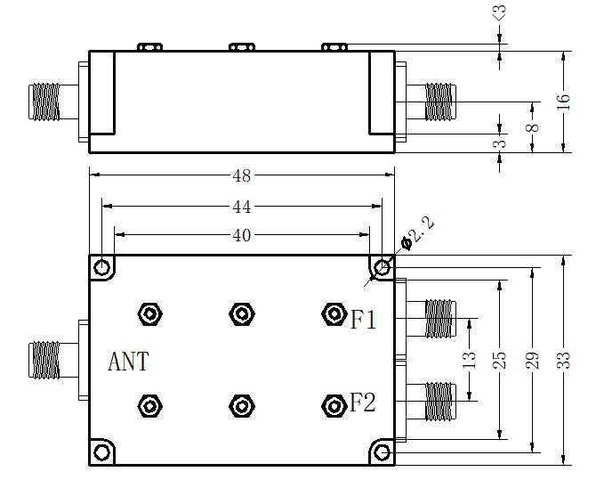 ZCB3-C3400-4900-3120 Diplexer