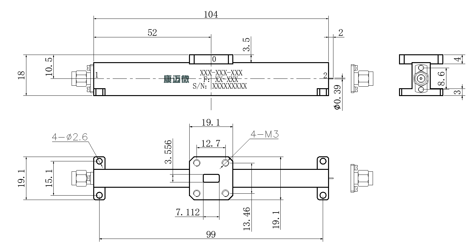 ZCB25-2C36-37.4G-697 Diplexer