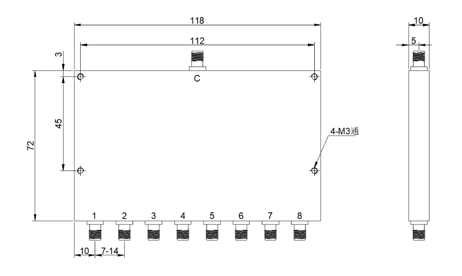 ZPD2-8M1.5-5G-2302 Power divider