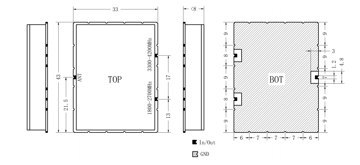LCD-1800/4200-30SMD LC duplexer