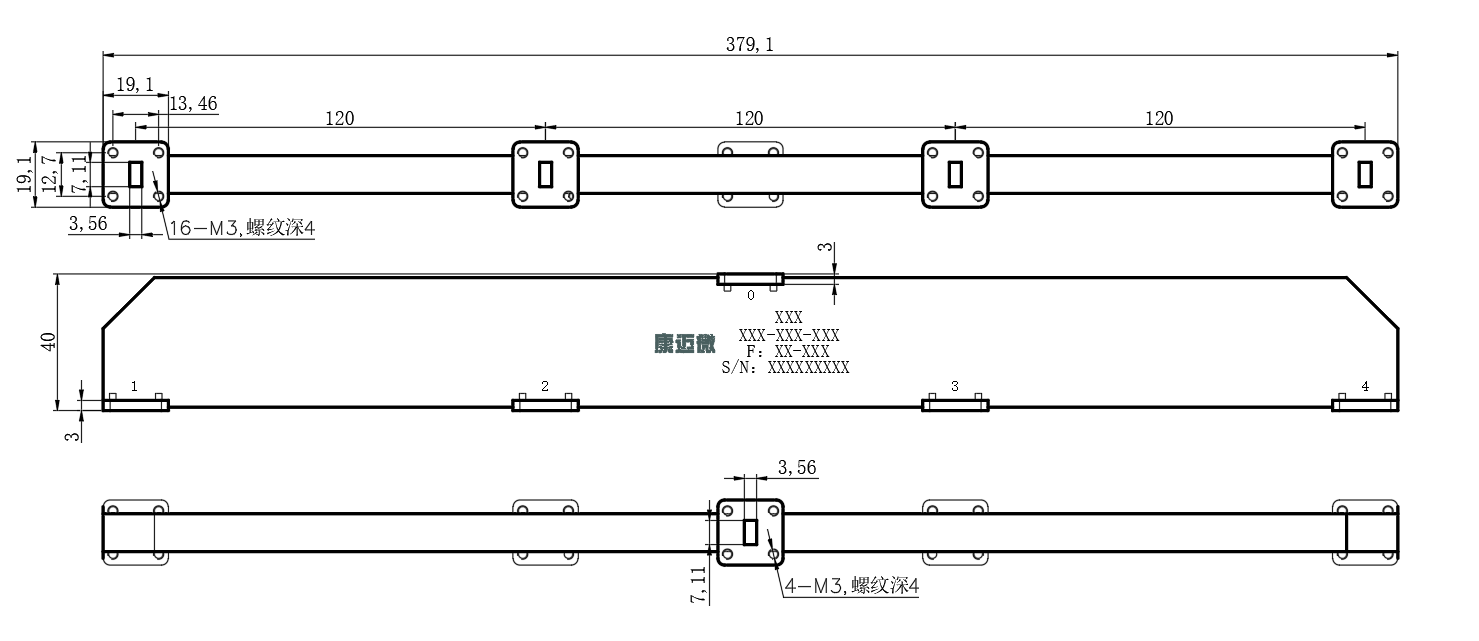 ZPD8-4W26.5-40G-2631 Power divider