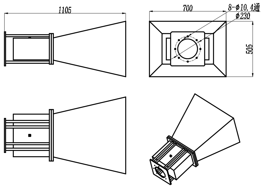 KSHA-BJ6-10-NH Standard horn antenna