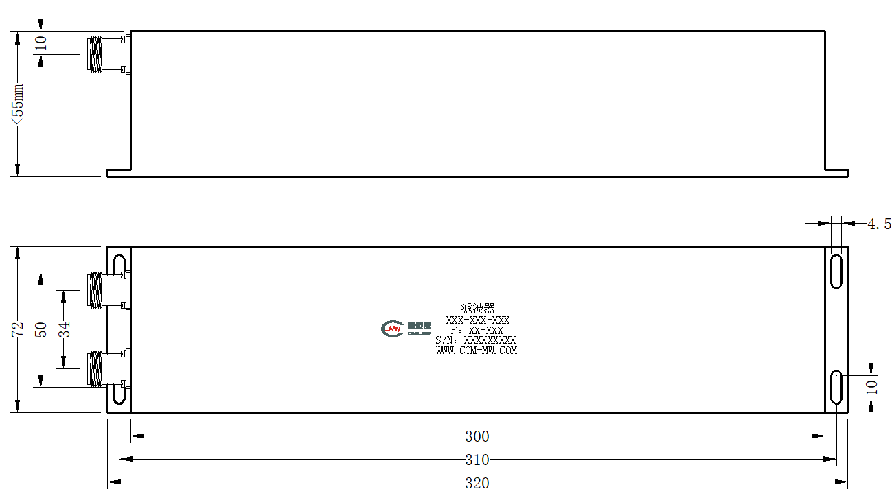 HBTE-BSF-2400-2483.5-N-150 Notch filter