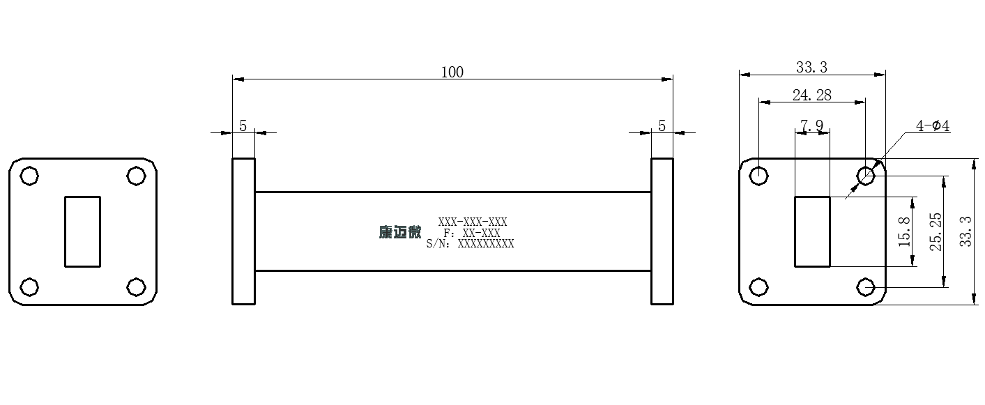 DWG7-BJ140S100-1992 Waveguide Connection