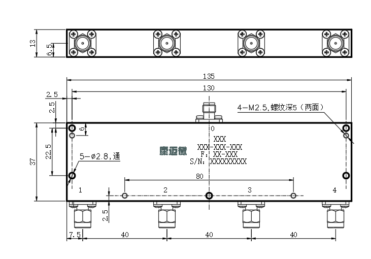 ZPD25-4M9-10G-602 Power divider