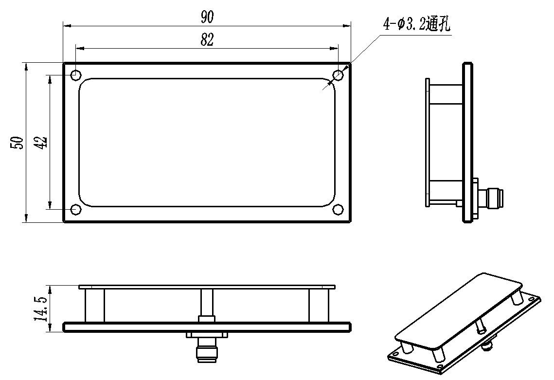 ZWD7-2.3-2.4G-2171 Microstrip antenna
