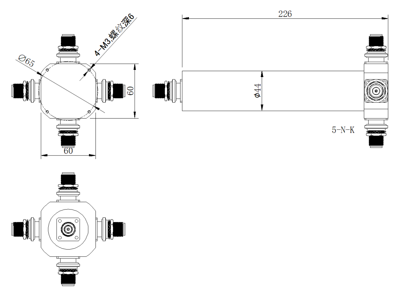 ZPD8-4C500-3000-1770 Power divider