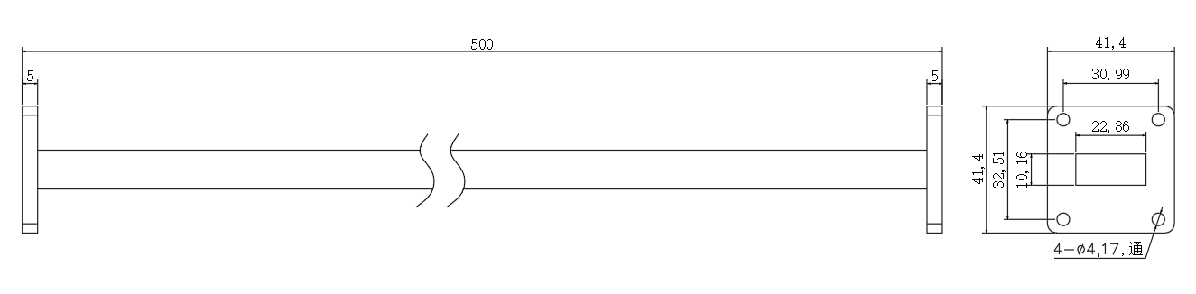 DWG8-BJ100S500-2251 Waveguide Connection