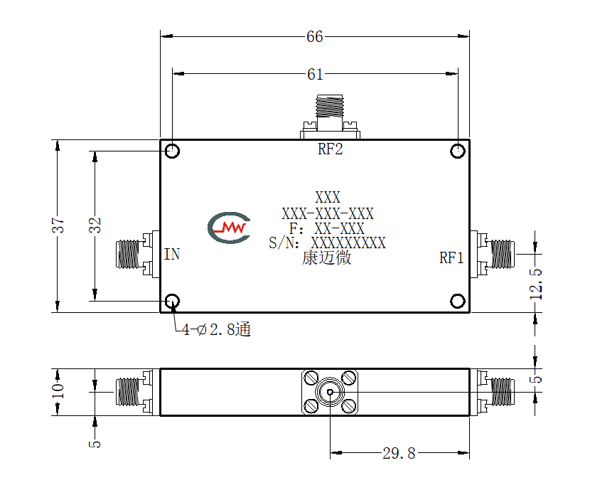 DSF13-2R0.8-9.2G-874 Frequency-splitting filter