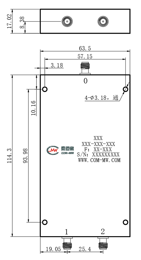 ZPD25-2M350-6000-069 Power divider