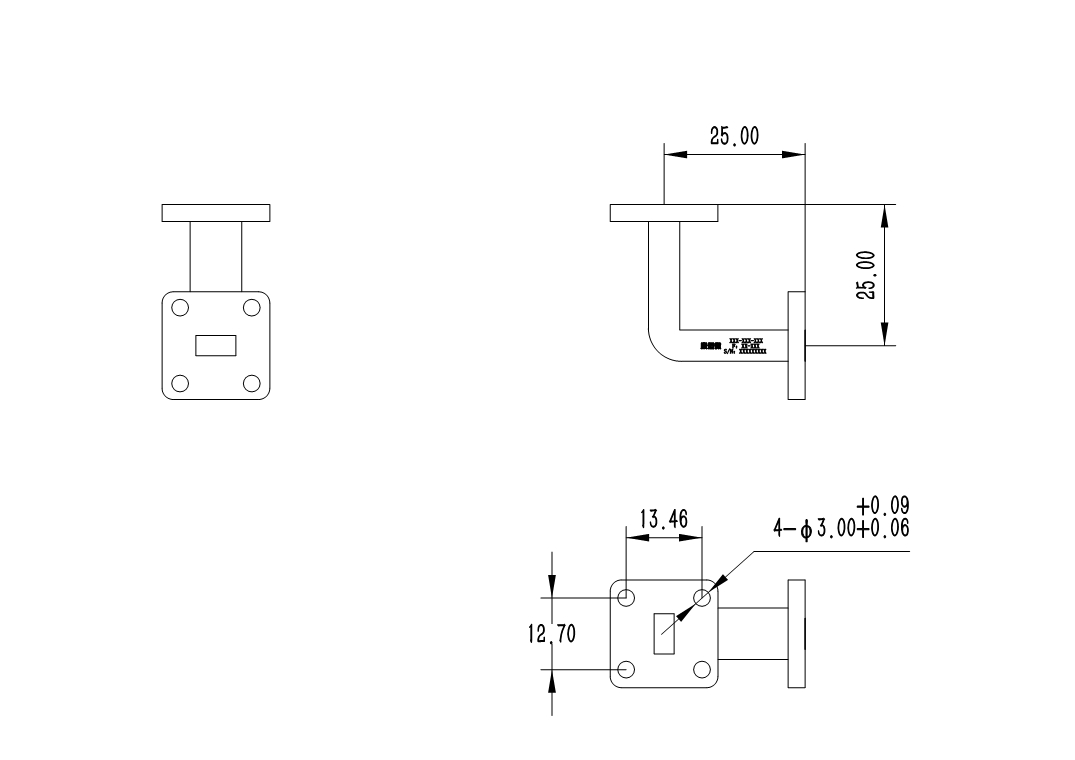 DWG7-BJ320C50-2253 Waveguide Connection