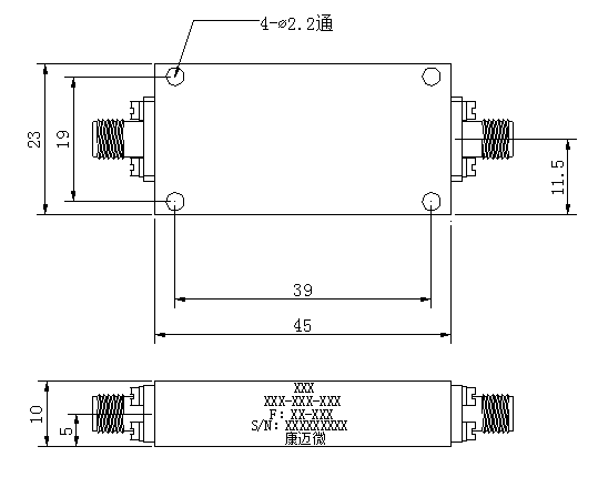 HBTE-HPF-1.5-8-S-10 Highpass filter