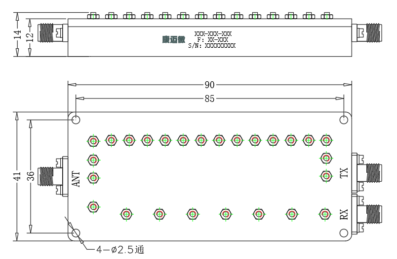 ZCB16-2C7000-9000-567 Diplexer