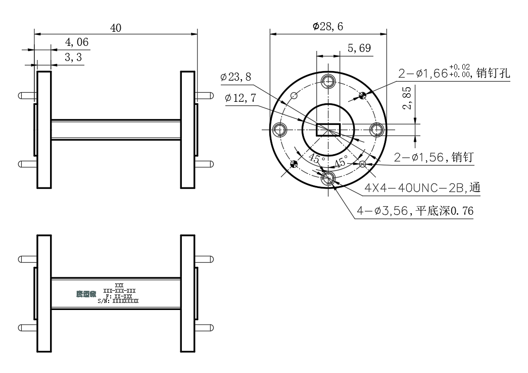 DWG8-BJ400S40-3082 Waveguide Connection