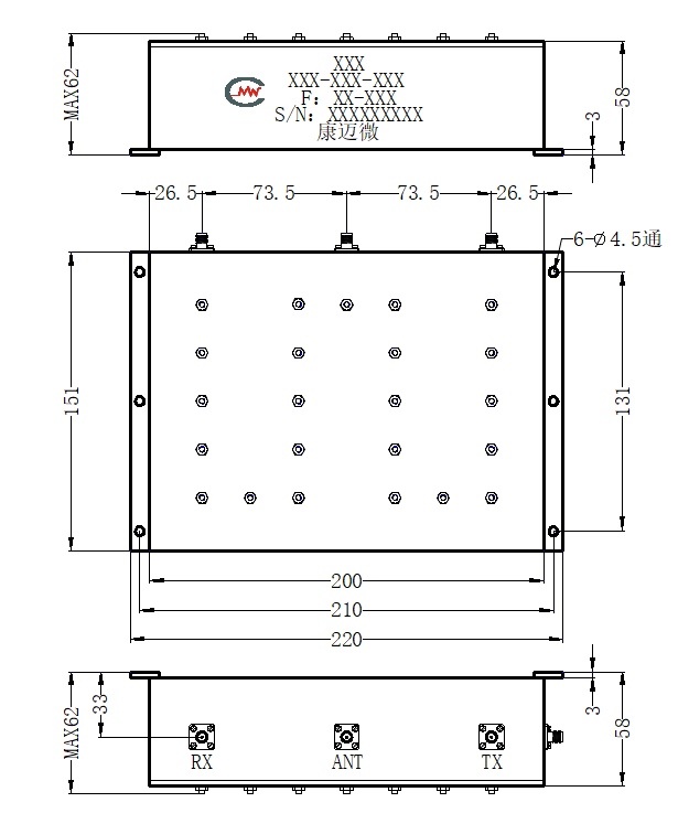 ZCB13-C816.5-861.5-319 Diplexer