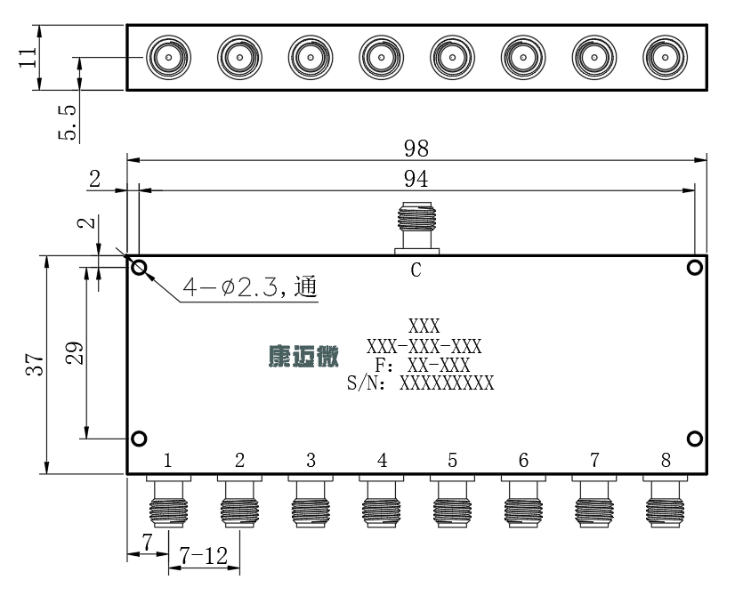 ZPD25-8M0-1G-546 Power divider