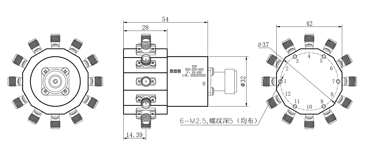 ZPD25-12C4-8G-673 Power divider